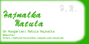 hajnalka matula business card